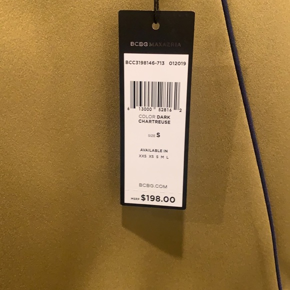 Piped Satin Mini Skirt In Dark Chartreuse - Picture 3 of 5